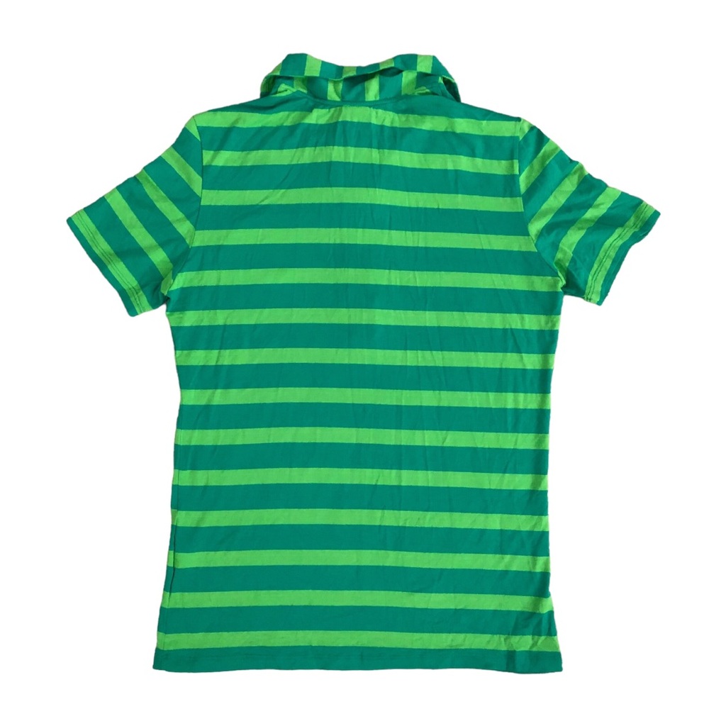 Brasil Rio Striped Collared Green Patch Polo Shir… - image 4